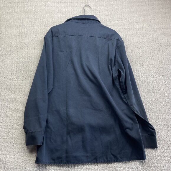 Big Bill Work Shirt Men’s Dark Blue Pearl Snap Long Sleeve Workwear Read* - Picture 14 of 16
